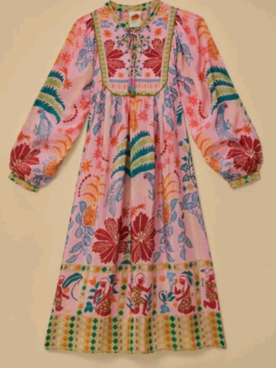 FARM Rio Dresses & Skirts - Farm Rio Fruits Queen Scarf  Midi Dress, $298 MSRP